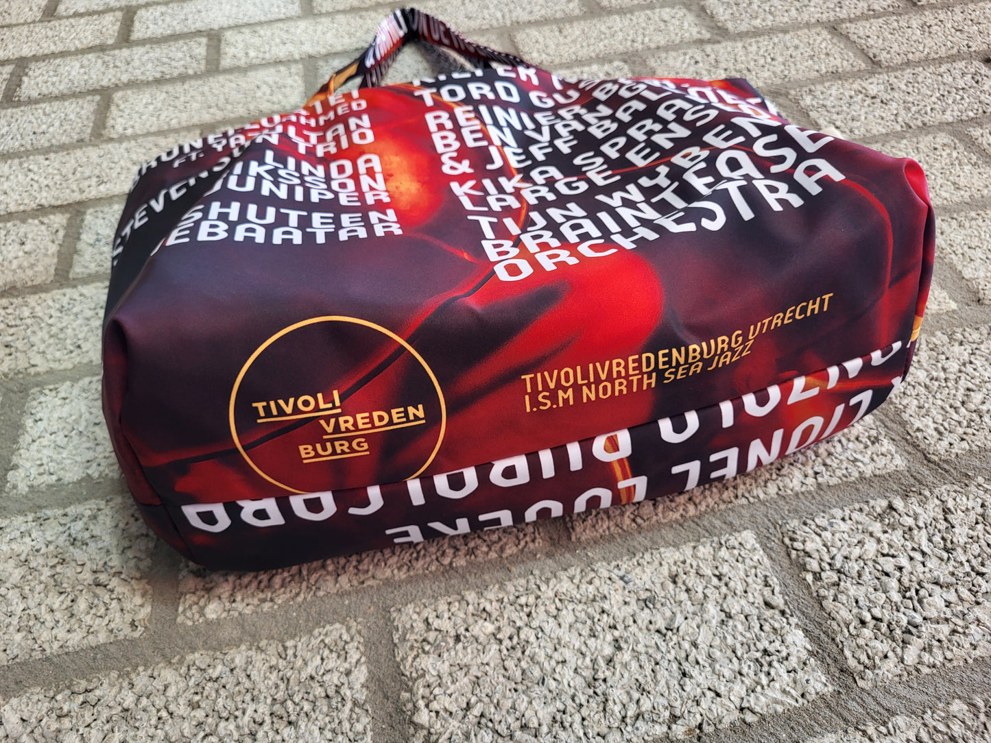 Keerbare muzikale shopper, groot, 100% gerecycled