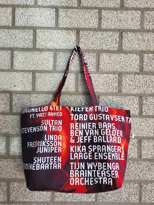 Keerbare muzikale shopper, groot, 100% gerecycled